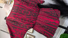 Load image into Gallery viewer, Jennifer Lopez Red Open Arm Blouson Top XS
