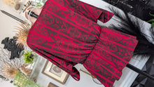 Load image into Gallery viewer, Jennifer Lopez Red Open Arm Blouson Top XS
