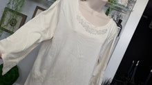 Load image into Gallery viewer, St.John's Bay Ivory Pearl Beaded Top XL
