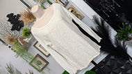 oneA Lace Knit Ivory Long Sleeve Top MD