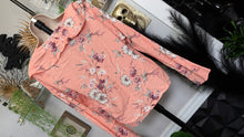 Load image into Gallery viewer, Rue21 Coral Floral Ruffle Blouse Top SM
