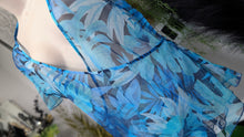 Load image into Gallery viewer, LouLou Blue Sheer Blouse Top MD
