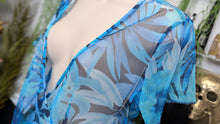 Load image into Gallery viewer, LouLou Blue Sheer Blouse Top MD
