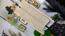 Load image into Gallery viewer, Jessica Simpson Ivory Mesh Knit Open Shoulder Sweater SM
