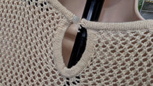 Load image into Gallery viewer, Jessica Simpson Ivory Mesh Knit Open Shoulder Sweater SM
