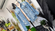 Load image into Gallery viewer, CiSono Frayed Wash Denim Jacket MD
