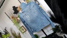 Load image into Gallery viewer, CiSono Frayed Wash Denim Jacket MD
