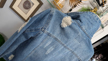 Load image into Gallery viewer, CiSono Frayed Wash Denim Jacket MD
