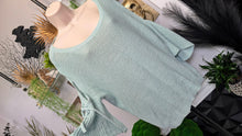 Load image into Gallery viewer, Express Teal Aqua Sweater Blouse Top MD
