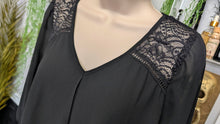 Load image into Gallery viewer, ByBy Black Lace Sheer Blouse Top SM
