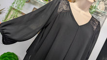 Load image into Gallery viewer, ByBy Black Lace Sheer Blouse Top SM
