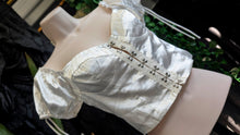 Load image into Gallery viewer, Princess Polly White Satiny Blouson Crop Top sz4/SM
