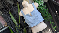Shein Cornflower Blue Crop Top MD