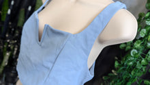 Load image into Gallery viewer, Shein Cornflower Blue Crop Top MD
