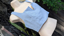 Load image into Gallery viewer, Shein Cornflower Blue Crop Top MD
