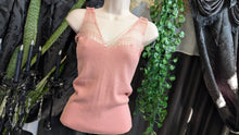 Load image into Gallery viewer, BCBG Pink Beaded Knit Tank Top SM
