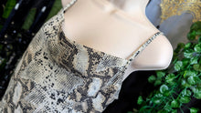 Load image into Gallery viewer, Kendall &amp; Kylie Snakeskin Crop Tank Top XS-SM
