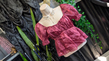 Load image into Gallery viewer, Thirty Thirty Burgundy Sheer Crop Top SM
