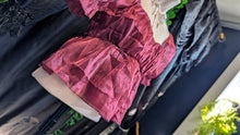 Load image into Gallery viewer, Thirty Thirty Burgundy Sheer Crop Top SM
