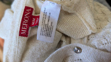 Load image into Gallery viewer, Merona Ivory Shimmer Knit Cardigan Sweater MD
