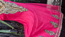 Load image into Gallery viewer, Hot Pink Embroidered Maxi Dress SM-MD (no tags)
