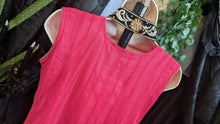 Load image into Gallery viewer, Hot Pink Embroidered Maxi Dress SM-MD (no tags)
