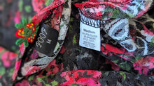 Load image into Gallery viewer, Poof Sheer Lace &amp; Rose Floral Batwing Crop Top MD
