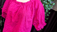 Load image into Gallery viewer, LOFT Pink Ruffle Cotton Blouse SM
