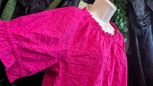 Load image into Gallery viewer, LOFT Pink Ruffle Cotton Blouse SM
