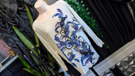 Alfani Silver Shimmer Filigree Sweater LG
