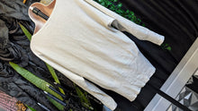 Load image into Gallery viewer, Alfani Silver Shimmer Filigree Sweater LG
