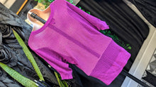 Load image into Gallery viewer, Takeout Purple Mesh Knit Sweater SM
