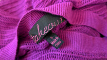 Load image into Gallery viewer, Takeout Purple Mesh Knit Sweater SM
