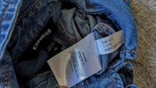 Load image into Gallery viewer, Express Ruffle Denim Button Blouse XS
