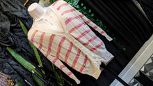 Load image into Gallery viewer, LOFT Pink &amp; Tan Collegiate Cardigan MD
