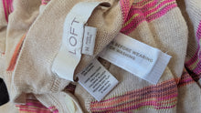 Load image into Gallery viewer, LOFT Pink &amp; Tan Collegiate Cardigan MD
