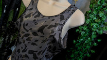 Load image into Gallery viewer, Cycle House "Powered by Marika" Black &amp; Grey Sport Bra Crop Top MD
