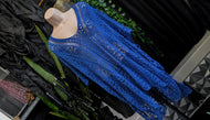 Blue Crochet Beach Cover Up O/S