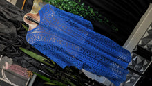 Load image into Gallery viewer, Blue Crochet Beach Cover Up O/S
