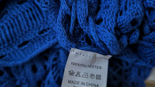 Load image into Gallery viewer, Blue Crochet Beach Cover Up O/S
