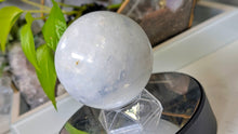 Load image into Gallery viewer, 4" Rainbow Celestite Crystal Sphere with Stand
