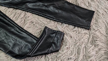 Load image into Gallery viewer, LOFT Black Pu Leather Leggings XS
