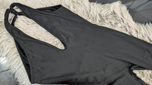 Load image into Gallery viewer, "She See World" Black Bodycon Bodysuit MD
