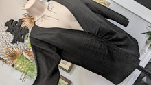 Load image into Gallery viewer, Ab Studio Black Shimmer Cardigan Sweater LG
