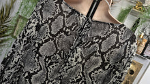 Load image into Gallery viewer, Pretty Little Thing Snakeskin Sheer Cover Up Blouse O/S
