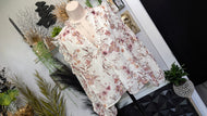 Autres Filles Floral Ruffle Coquette Blouse Top SM
