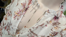Load image into Gallery viewer, Autres Filles Floral Ruffle Coquette Blouse Top SM

