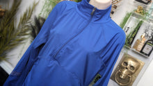 Load image into Gallery viewer, Kyodan Blue Rouched Fitness Top Jacket LG

