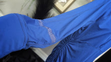 Load image into Gallery viewer, Kyodan Blue Rouched Fitness Top Jacket LG
