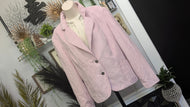 Chadwick's Pink Velour Blazer Jacket sz14/XL